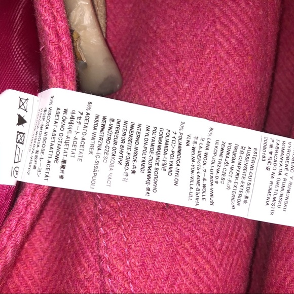 United Colors of Bentton, Pink wool hooded coat - Picture 9 of 12